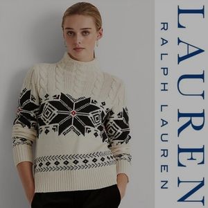 LAUREN RL Fair Isle Turtleneck Sweater
